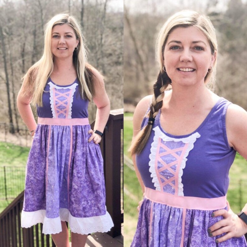 Rapunzel From Tangled Inspired Comfy Tank Top Dress for Etsy