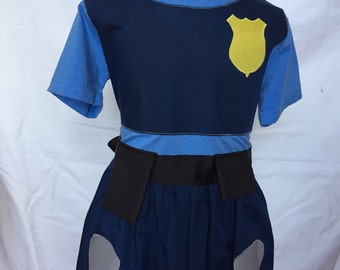 Officer Judy Hopps from Zootopia-inspired Comfy T-Shirt Dress sizes 2, 3, 4 and 5 (ages 2-3, 3-4, 4-5, 5-6)