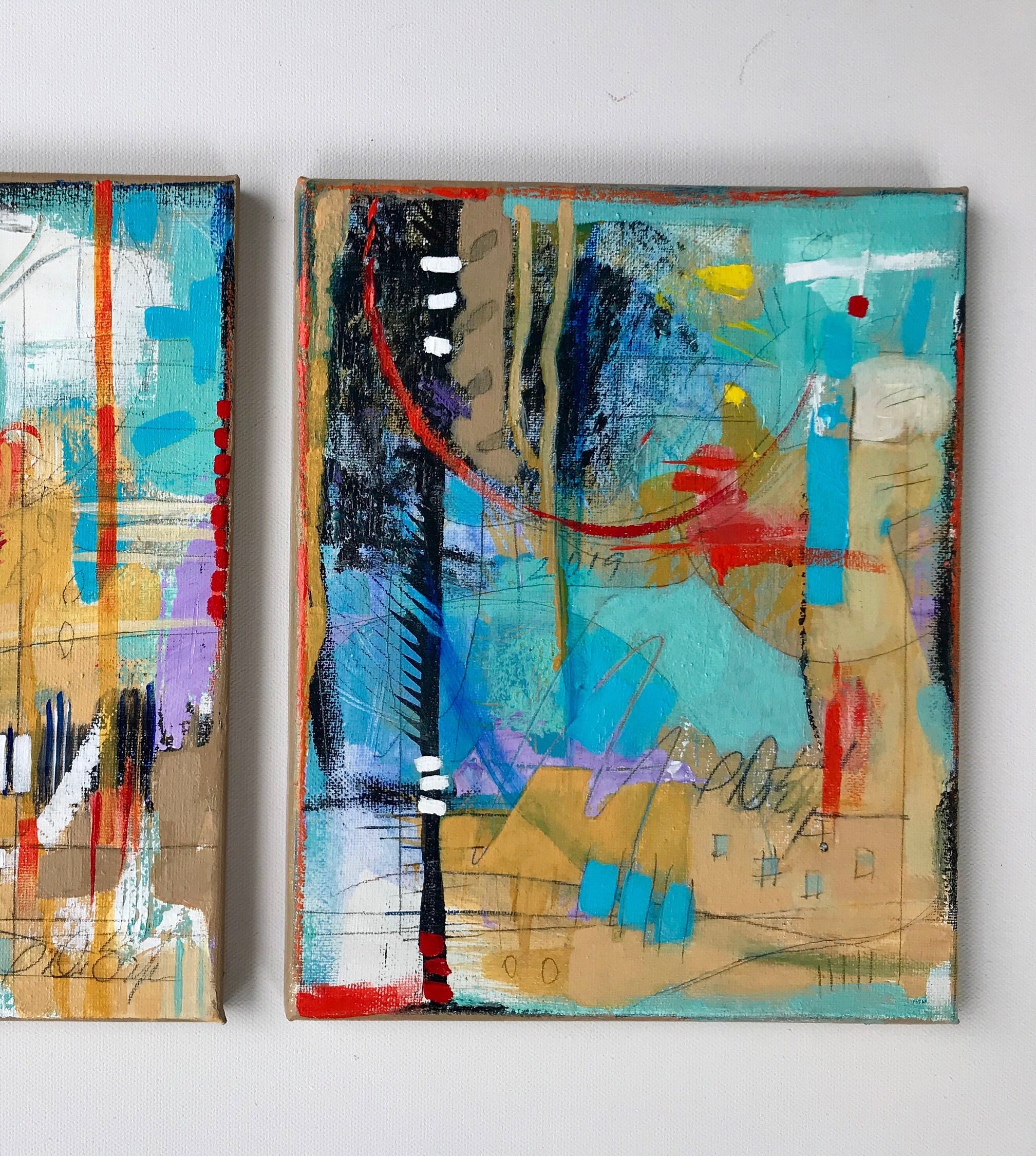 Blue Colored Abstract Art Painting, Original Process Art, Blue Tones, Art Painting, Abstract