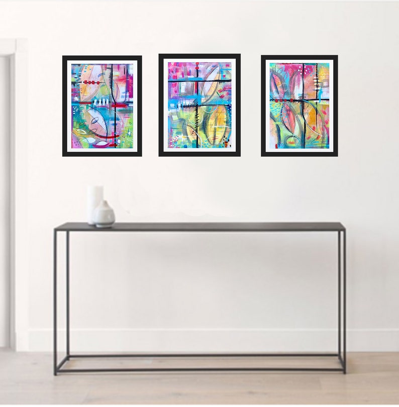 Abstract Painting on Canvas Panel Ready Made Size 9 X Etsy