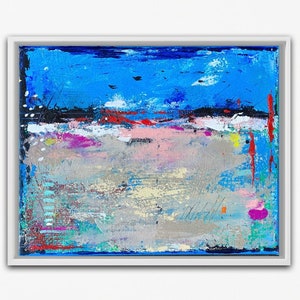 Woodboro Winter: Small Abstract Acrylic Painting on Canvas (8x10)