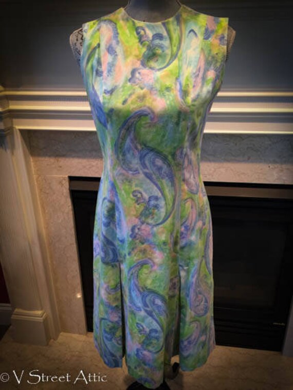 A line dress, Paisley Dress, 1970's A line Paisley