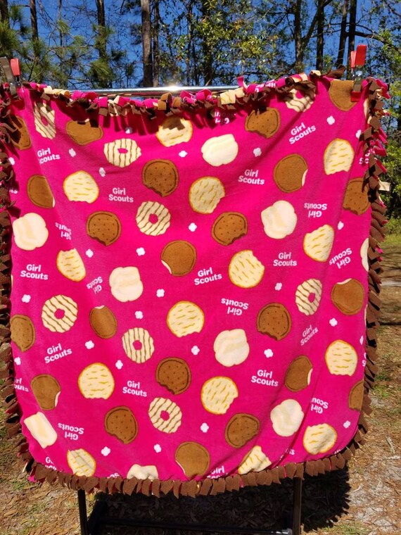 Girl Scout No Sew Fleece Blanket Girl Scouts Girl Scout Etsy