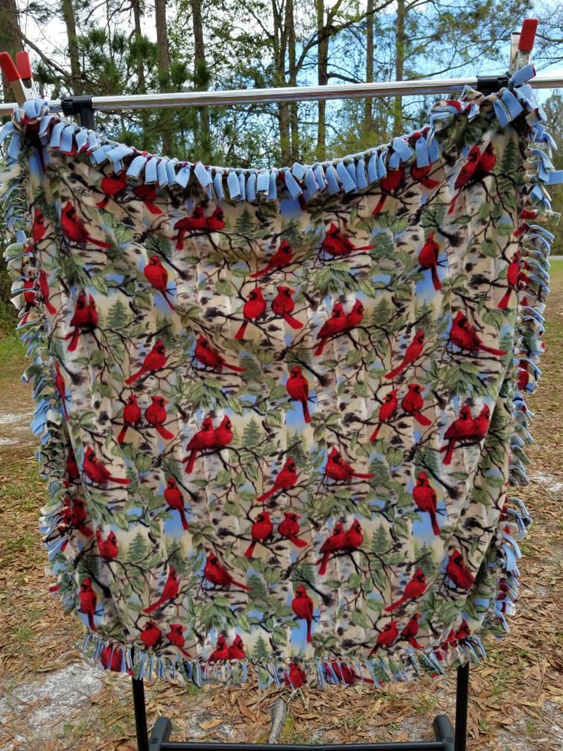 Beautiful Cardinal Fleece Throw Cardinal Fleece Blanket Etsy