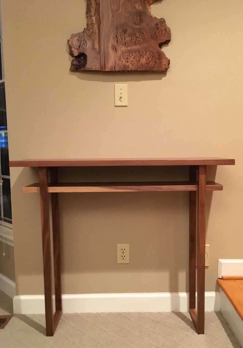 Walnut Console Entry Way Table Etsy