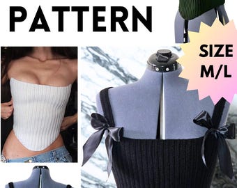 Patroon GEHAAKT KORSET (M/L)