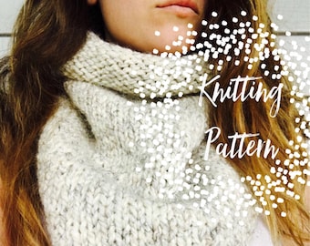 The Bridget Handkerchief Cowl Pattern// Super Bulky Scarf Cowl PDF File Digital  Download Knitting Pattern