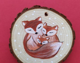 Hand painted wooden Christmas decoration. Customization possible