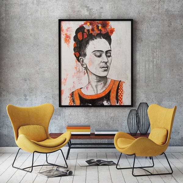 Frida Kahlo 60x80cm Großes Plakat Kunstdruck - poster großformatigen -poster xxl