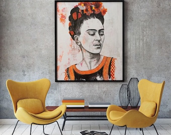 la mujer mexicana portrait Large poster photo print- Fk 24x36 inches photo painting print - Diego Rivera- fine art - print-