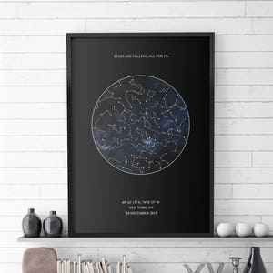Star Chart - Star Map - Constellation Map - Custom Star Map - Sky Map - Star Map Art - Map of sky - map constellations - Star map printable