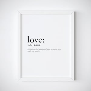 love definition - love print - dictionary print - valentines day print - definition poster - valentines gift - definition print