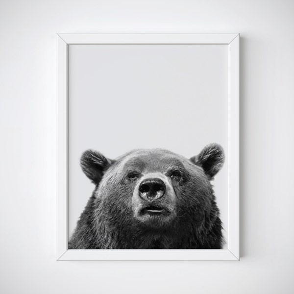 Bear Print - bear wall art - Nursery Print - bear decor - Scandinavian Print - Nursery Decor - bear art - Nordic Print - bear printable -