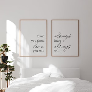 Schlafzimmer Wandkunst - Schlafzimmer Wandkunst über dem Bett - Paar Poster - 2er Set - Schlafzimmer Wanddekoration - digitaler Download - Wandkunst Zitat