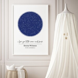 Benutzerdefinierte Stern Karte - Stern-Chart - Sternkarte - Sternbild Karte - Himmel Karte - Stern Karte Kunst - Karte des Himmels - Karte Sternbilder - Sternkarte druckbare