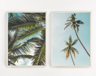 Palm Tree-Wand-Kunst - Set von 2 Drucke - tropischen Drucke - Strand Druck - tropischen Küsten-Wand-Dekor - Strand-Wand-Kunst - Wand-Kunst - Printable