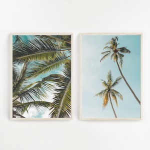 Palm Tree-Wand-Kunst - Set von 2 Drucke - tropischen Drucke - Strand Druck - tropischen Küsten-Wand-Dekor - Strand-Wand-Kunst - Wand-Kunst - Printable