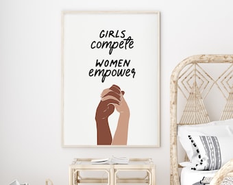 feminist art - girl power print - feminist print - strong female art - black lives matter - empowered women print - boho print -
