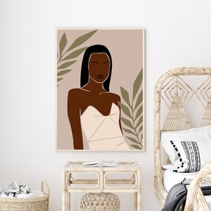 Black Woman Art - Stylish Girl Art - African woman art - African American Art - Boho Art Print - black girl art print - woman illustration