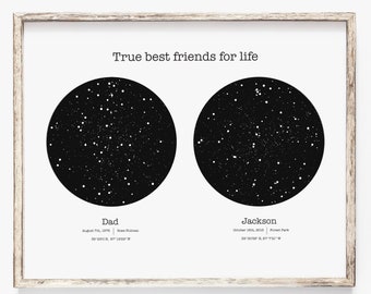 custom fathers day gift - fathers day gift - personalized fathers day - star map - custom star map - personalized star map - star map print