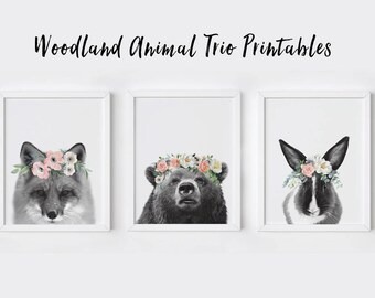 Woodland Animals - Woodland Nursery - woodland creatures - woodland nursery decor - nursery decor - nursery wall art - nursery art - animals