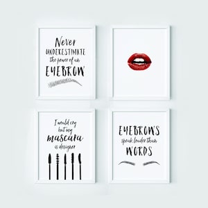 Makeup Wall Decor - Makeup Prints - Makeup Wall Art - Makeup Wall Prints - Salon Decor - Salon Prints - Beauty room decor - makeup - prints