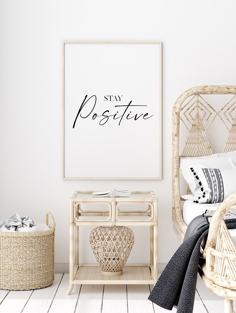 Stay Positive Inspirational Wall Art motivational wall decor positive quotes positive affirmations homeschool art office decor image 2