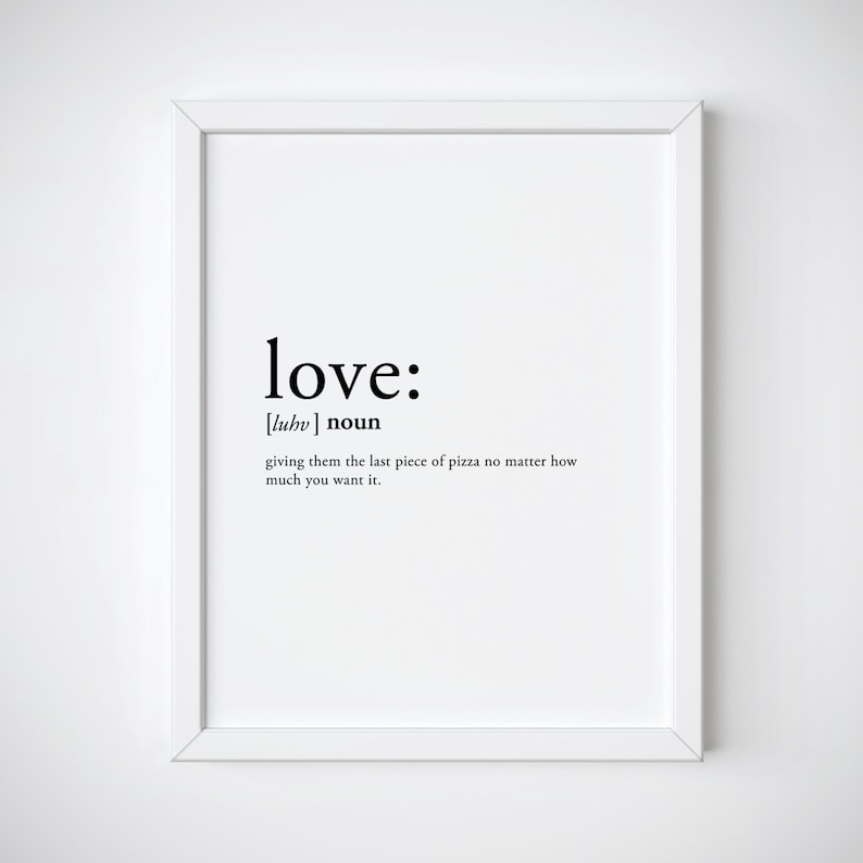Love Definition Love Print Dictionary Print Valentines Day Print