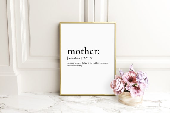 Buy Mother Print - Definition Print - Dictionary Print - Mothers