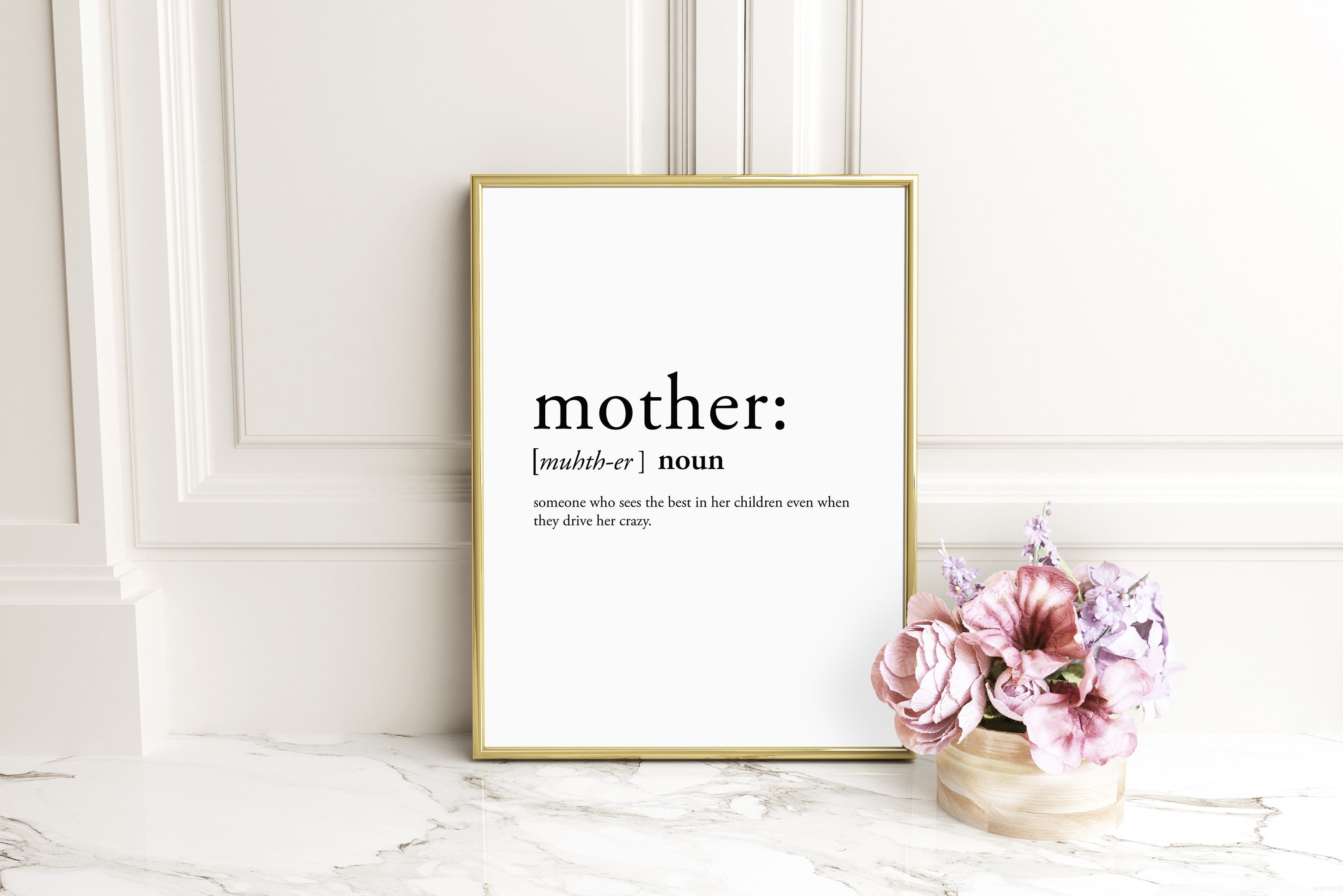 Mother Print Definition Print Dictionary Print Mothers Etsy