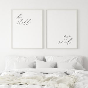 Be Still My Soul - Schlafzimmer Wanddeko - Schlafzimmer Deko - Überbett Deko - 2er Set Prints - Be Still My Soul - Wandkunst