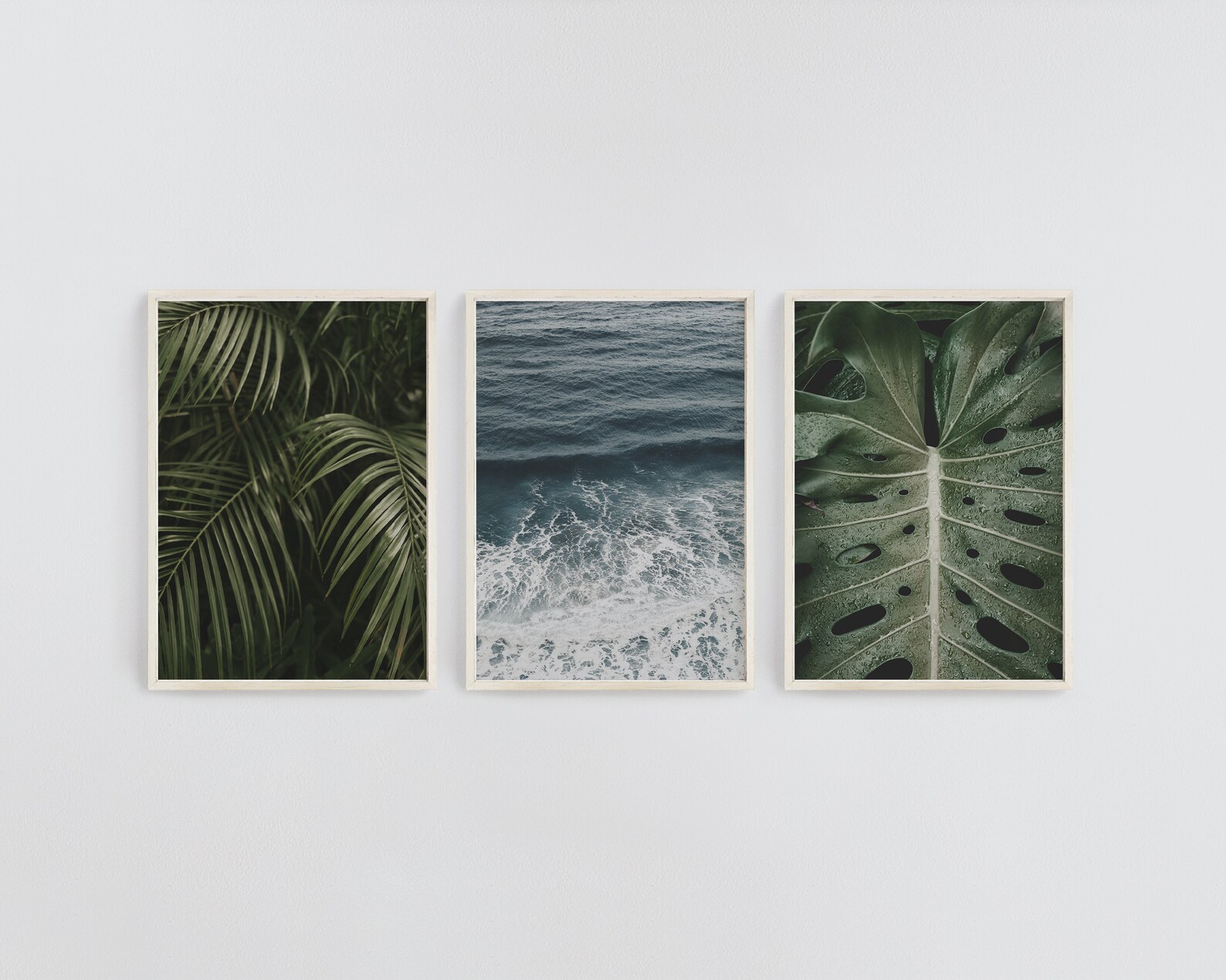 Tropical Wall Art Set of 3 Wall Art Coastal Wall Art Etsy