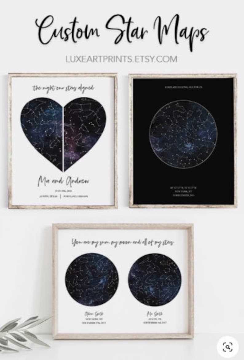 Custom Star Map Print - Night Sky Print - Constellation Print - Star ...