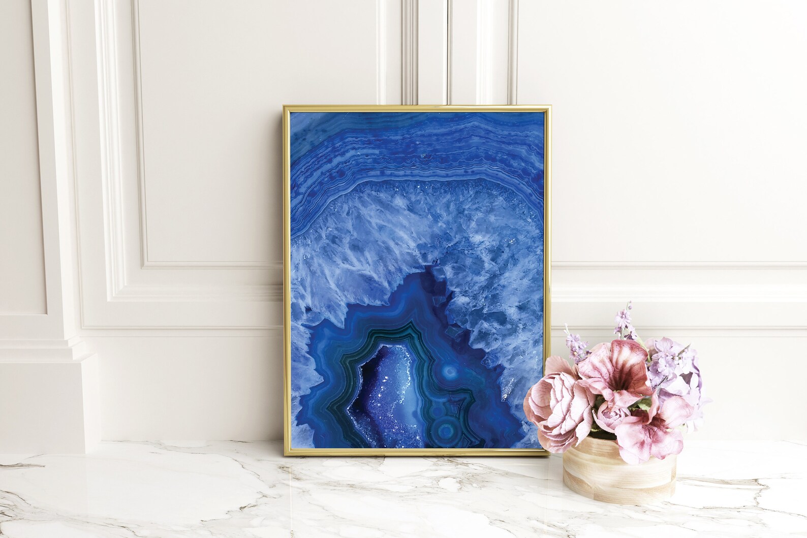 Geode Wall Art Agate Print Mineral Photography Set of 2 Etsy