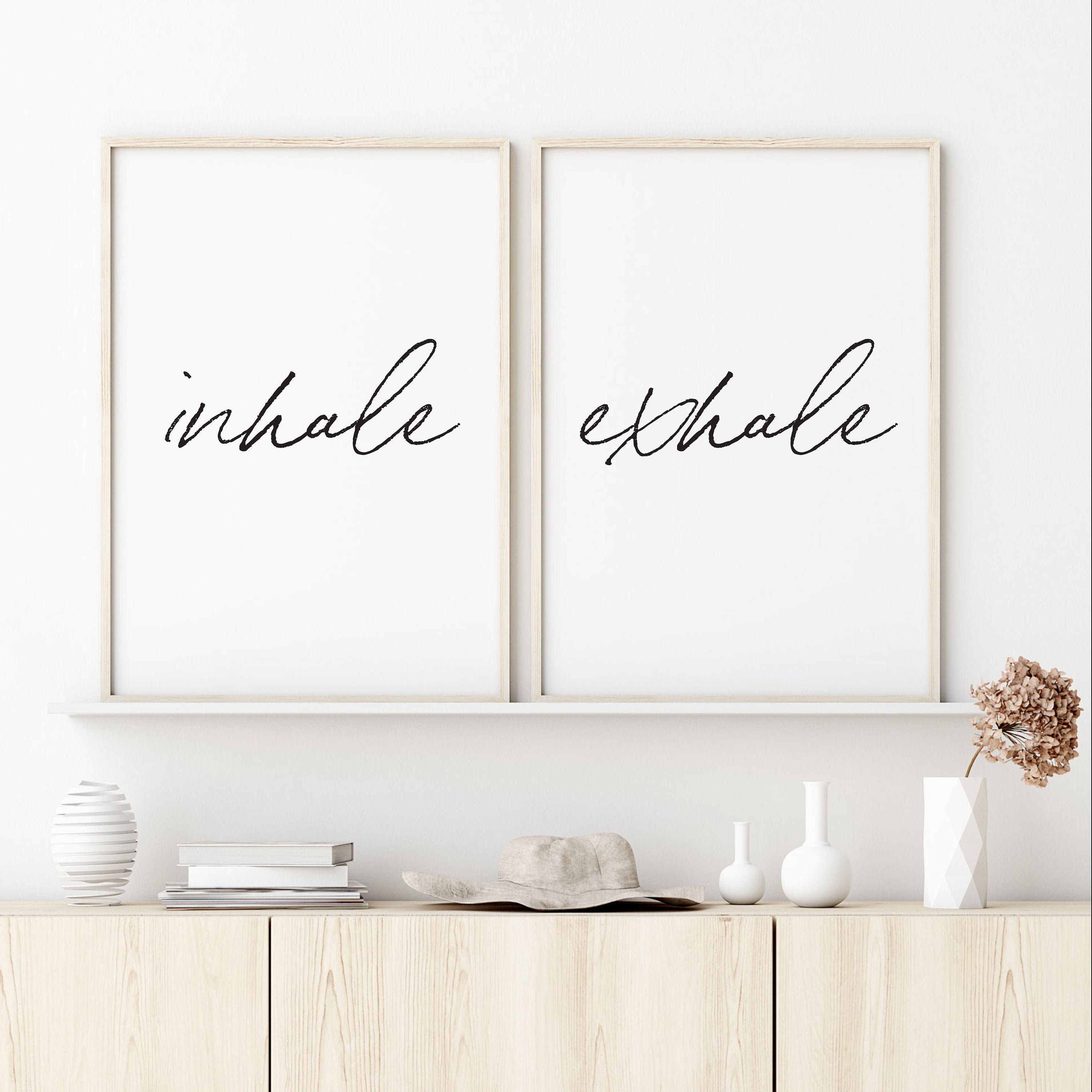 Inhale exhale wall art hotsell