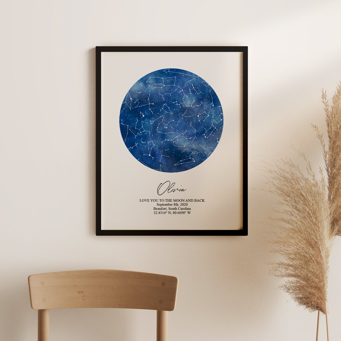 On the Day You Were Born Star Map Night We Met Poster | Etsy