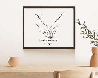 Verjaardagscadeau voor partner - Huwelijksgeschenk paar - gepersonaliseerd jubileumcadeau - koppelsgeschenk - Verjaardagsgeschenk voor haar - Romantisch cadeau