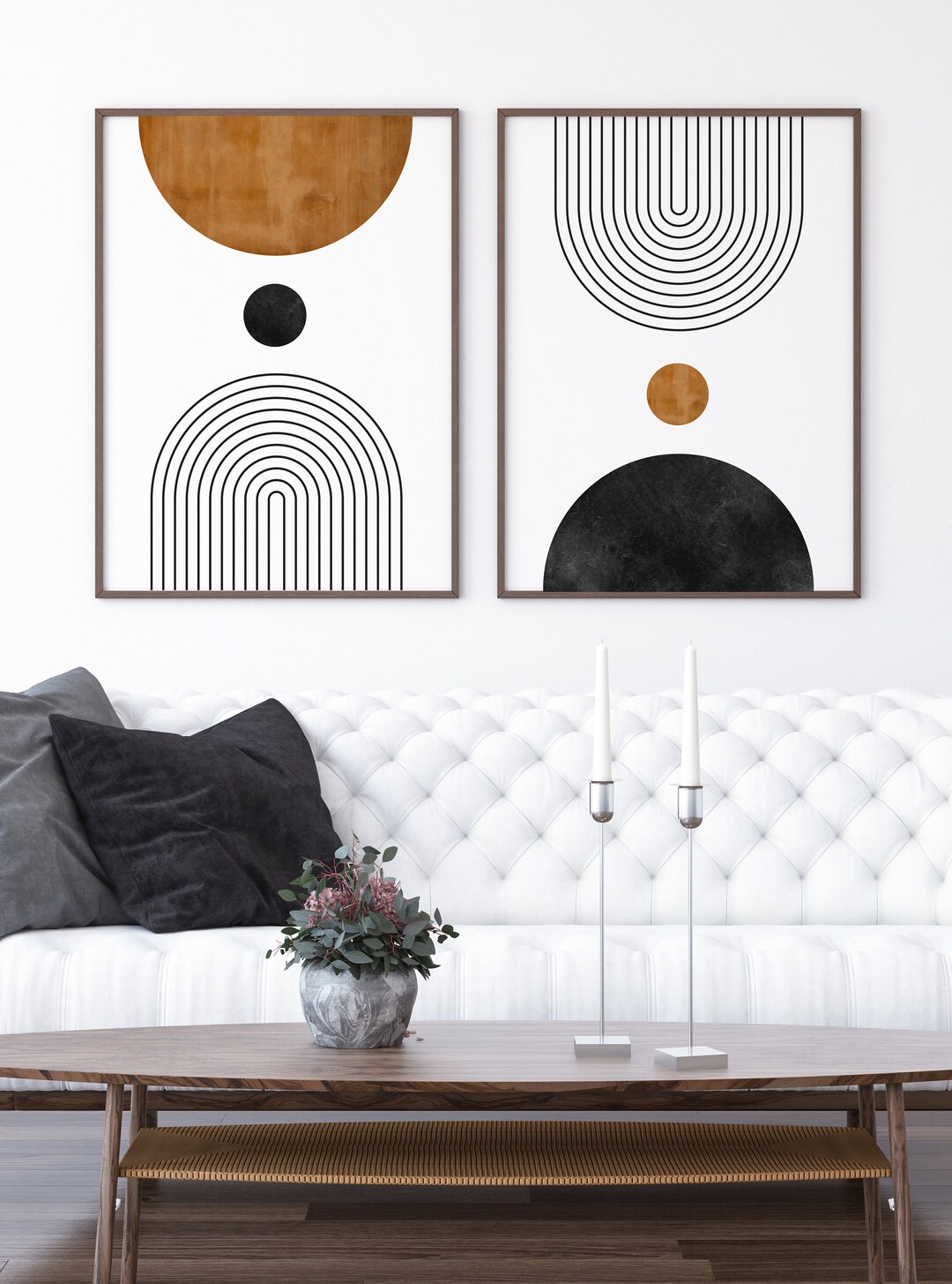 Mid Century Modern Wall Art - Geometric Art Print - Abstract Wall Art ...