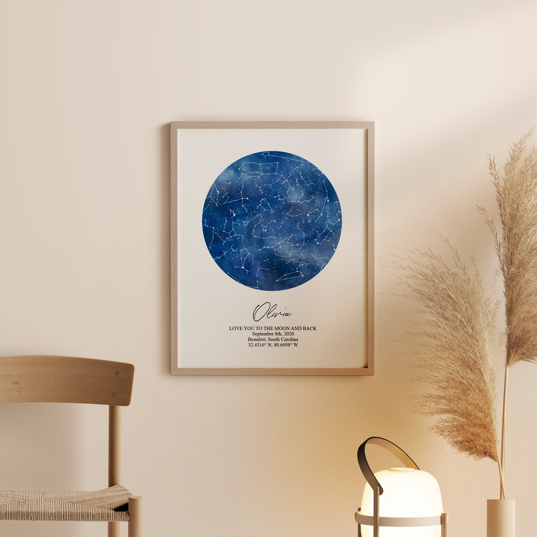 On the Day You Were Born Star Map Night We Met Poster | Etsy