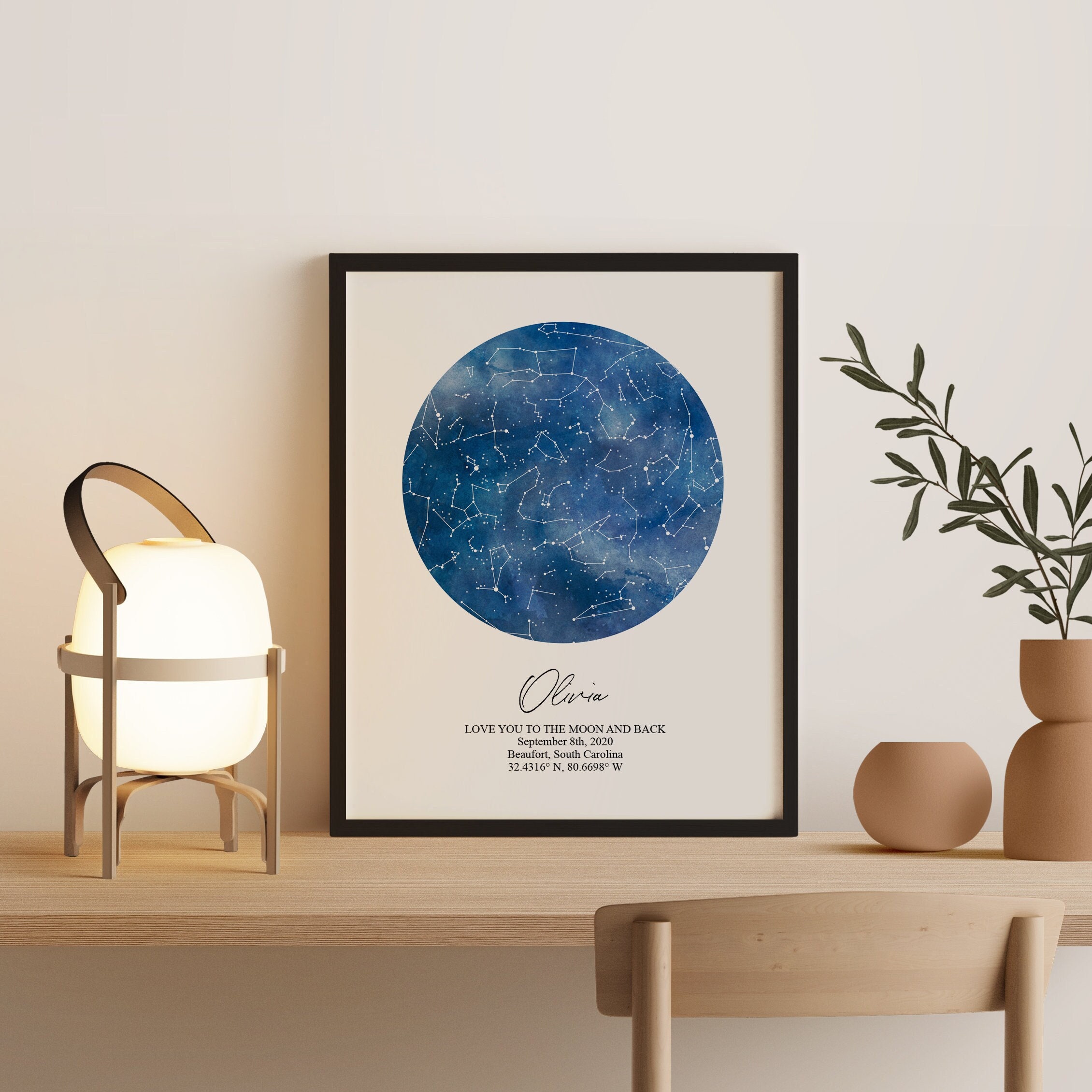 On the Day You Were Born Star Map Night We Met Poster | Etsy