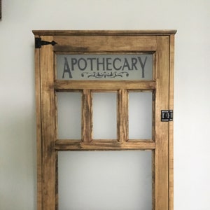 Vintage Apothecary Cabinet , Medicine Cabinet , Farmhouse Style , Custom Made , Made to Order image 2