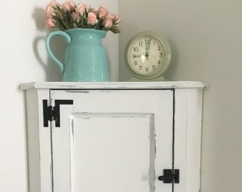 Wall Mounted Wood Corner Cabinet , Farmhouse Style , Custom made to Order