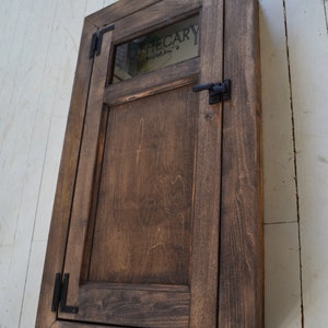 Built In Washroom Cabinet, Recessed Farmhouse Style Medicine Cabinet , Various Finishes, Custom Made and Sizing image 4