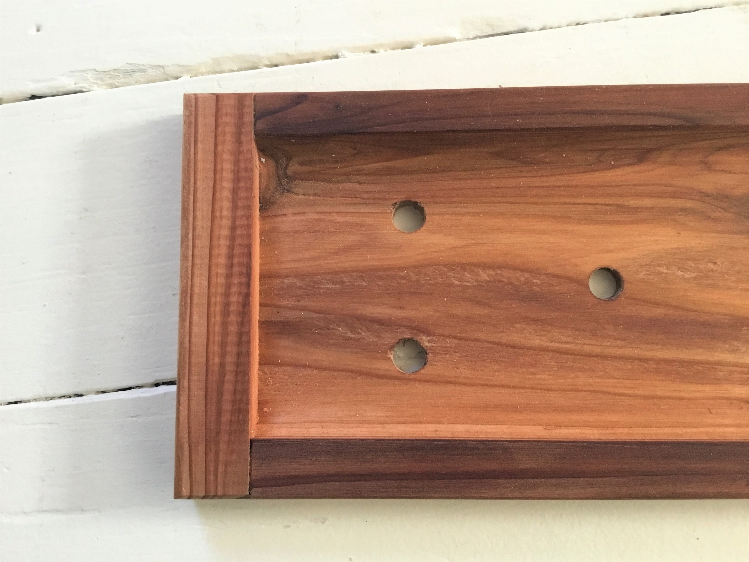Dish Drying Tray With Utensil Holder , Cedar Drying Rack With Small ...