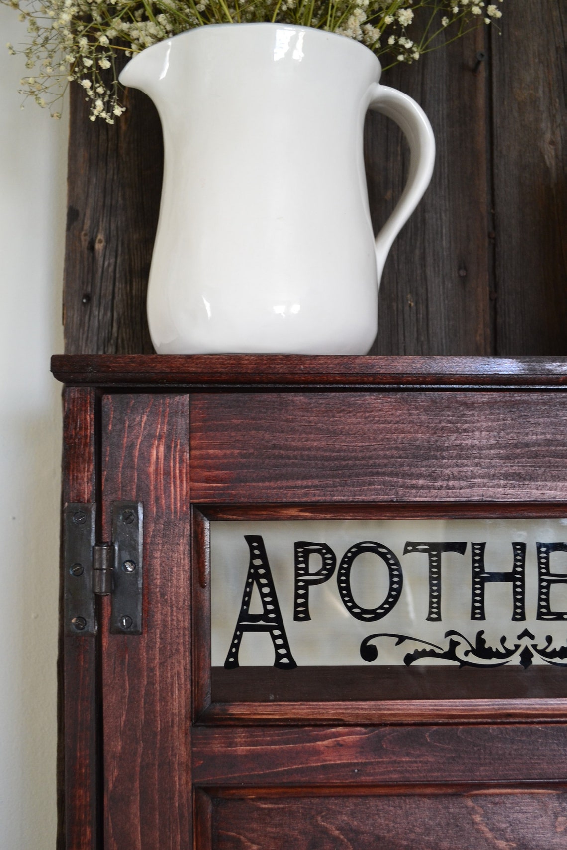 Armario de boticario vintage botiquín acabado de pintura de | Etsy