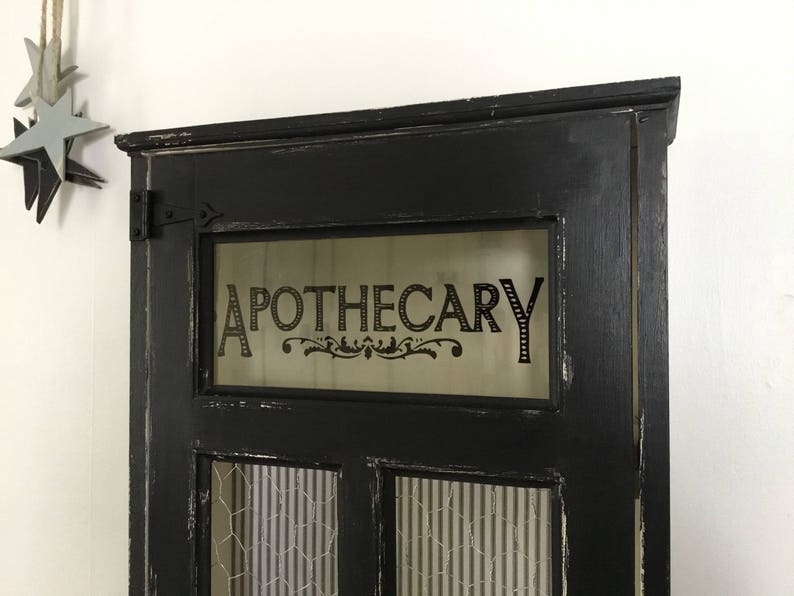 Vintage Apothecary Cabinet , Medicine Cabinet , Farmhouse Style , Custom Made , Made to Order image 7