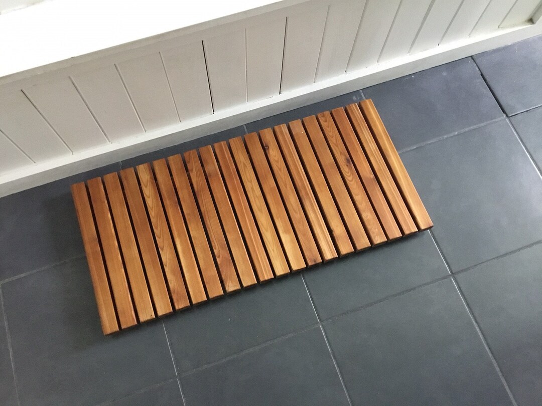 Cedar Wood Bath Mat , Indoor Outdoor Wood Shower Mat , Various Size ...