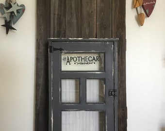 Vintage Apothecary Cabinet , Medicine Cabinet , Farmhouse Style , Custom Made , Made to Order