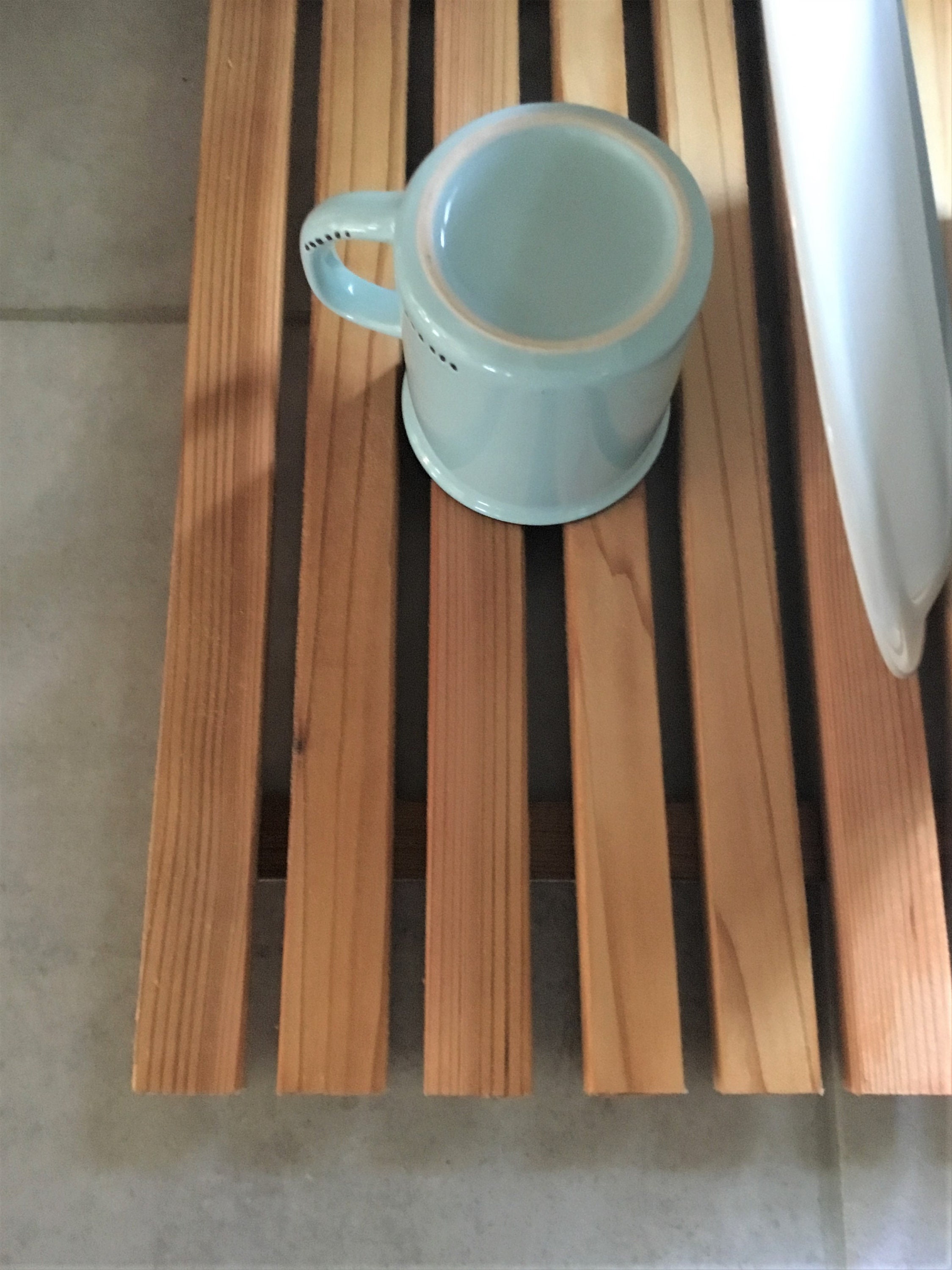 Dish Drying Tray , Cedar Slats Drying Rack - Etsy Canada