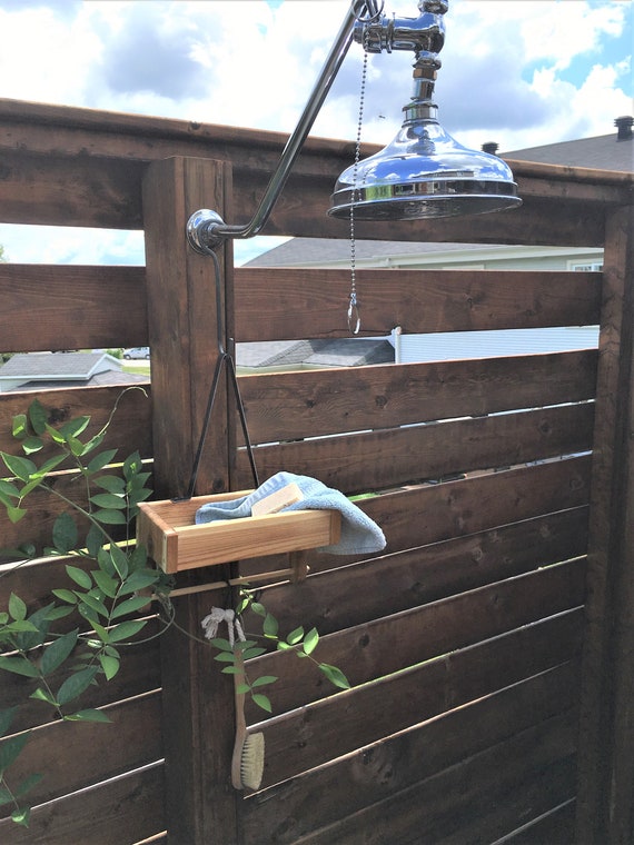 outdoor rustic shower